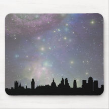 Paysage urbain de silhouette d'horizon de Londres Tapis De Souris
