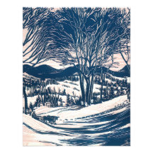 Paysage vintage de Noël, montagnes d'arbres de nei Bristol Personnalisé