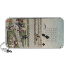 Paysage vintage japonais frais de personnes d'ukiy haut-parleur notebook
