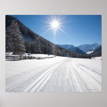 paysages idylliques d'hiver dans le berwanger tal, posters