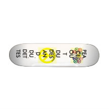 peace_on_earth_tm, peace_signs_all_solid, PEAC… Skateboards Personnalisés
