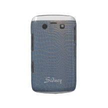 Peau de serpent bleue en pastel personnalisée étui blackberry bold
