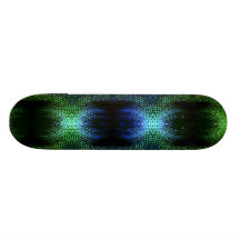 Peau de serpent verte de lueur plateaux de skateboards