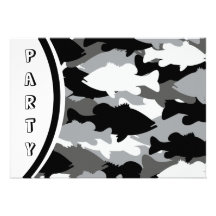 Pêche au bar noire de Camo Faire-parts
