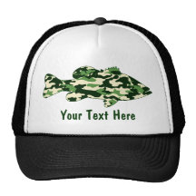 Pêche au bar verte de Camo Casquette De Camionneur