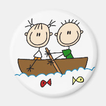 Pêche dans le chiffre aimant de bâton de bateau