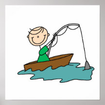 Pêche de bateau affiche