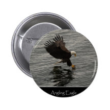 Pêche de l'ensemble de cadeau d'Eagle chauve Pin's Avec Agrafe