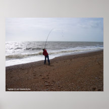 Pêche de rivage poster