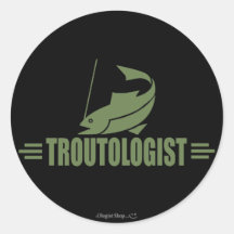 Pêche drôle de truite autocollants