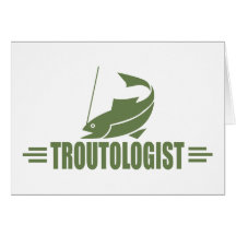 Pêche humoristique de truite carte de vœux