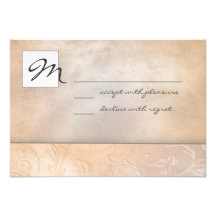 Pêche RSVP floral Cartons D'invitation