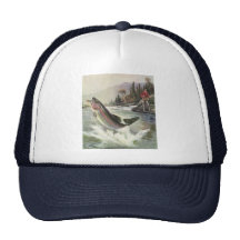 Pêche vintage de pêcheur de poissons de truite arc casquettes de camionneur