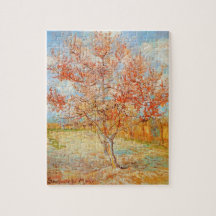 Pêcher rose de Van Gogh dans le puzzle de fleur