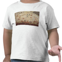 Pêcheurs dans voler de bateau et d'oiseaux t-shirt