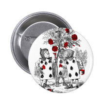 Peignant les roses rouges badge