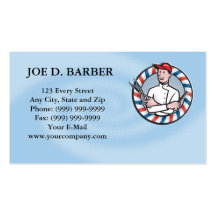 Peigne de coiffeur et bande dessinée de ciseaux carte de visite