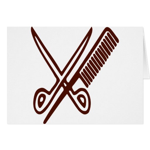 Peigne et ciseaux - coiffeur cartes