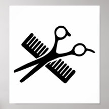 Peigne et ciseaux posters