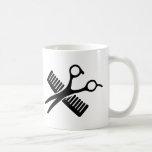 Peigne et ciseaux tasses à café