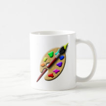 Peignez la palette tasse à café