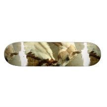 Peignez la planche à roulettes de paires de cheval