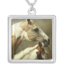 Peignez le collier de paires de cheval