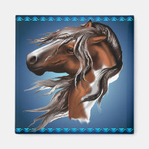 Peignez le magnet de visage de cheval aimants pour réfrigérateur