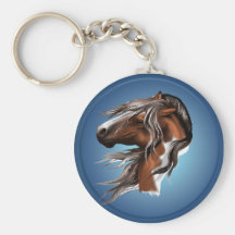 Peignez le visage Keychain de cheval Porte-clé