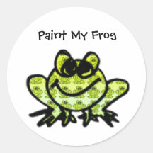 Peignez mon autocollant de grenouille - customisé