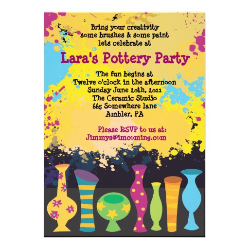 PEIGNEZ VOTRE PROPRE invitation de fête d'annivers