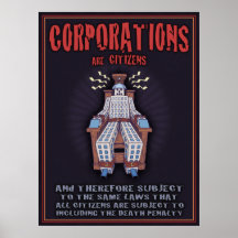Peine de mort d'entreprise de citoyen posters