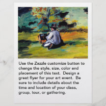 Peintre de Cezanne à l'art d'impressionniste de co Prospectus Personnalisés