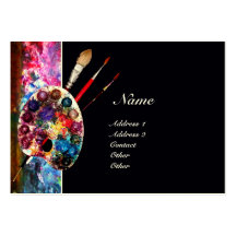 Peintre de MONOGRAMME de la PALETTE de COULEUR 2,  Cartes De Visite Professionnelles