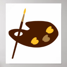 Peintre de palette de couleurs poster