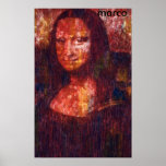 Peinture acrylique de Mona Lisa signée par origina Posters