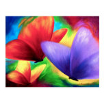 Peinture colorée de papillon - multi carte postale