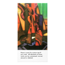 Peinture cubiste de violon et de guitare d'art par photocartes personnalisées