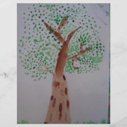 Peinture d'arbre d'aquarelle prospectus customisé