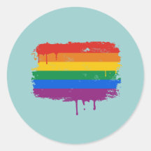Peinture d'arc-en-ciel autocollants
