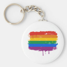 Peinture d'arc-en-ciel porte-clef