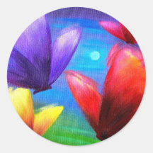 Peinture d'art de papillon - multi autocollants