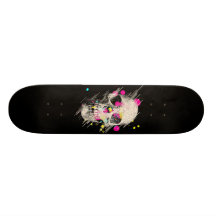 peinture de crâne planches à roulettes