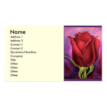 Peinture de fleur de rose rouge - multi cartes de visite personnelles