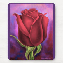 Peinture de fleur de rose rouge - multi tapis de souris