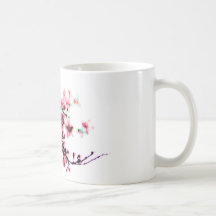 Peinture de fleurs de cerisier tasse