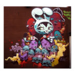 Peinture de jet de Kitty de lapin sur le mur posters