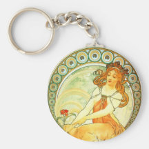 Peinture. De la série d'arts par Mucha Porte-clé
