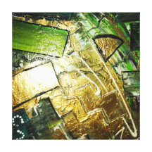 PEINTURE DE MUR ABSTRAITE VERTE DE ZEN D'ART MODER TOILE TENDUE