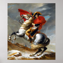 Peinture de Napoleon Bonaparte par Jacques-Louis D Affiche